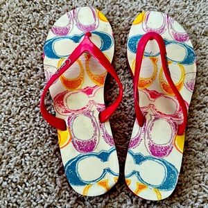 Coach flip flops